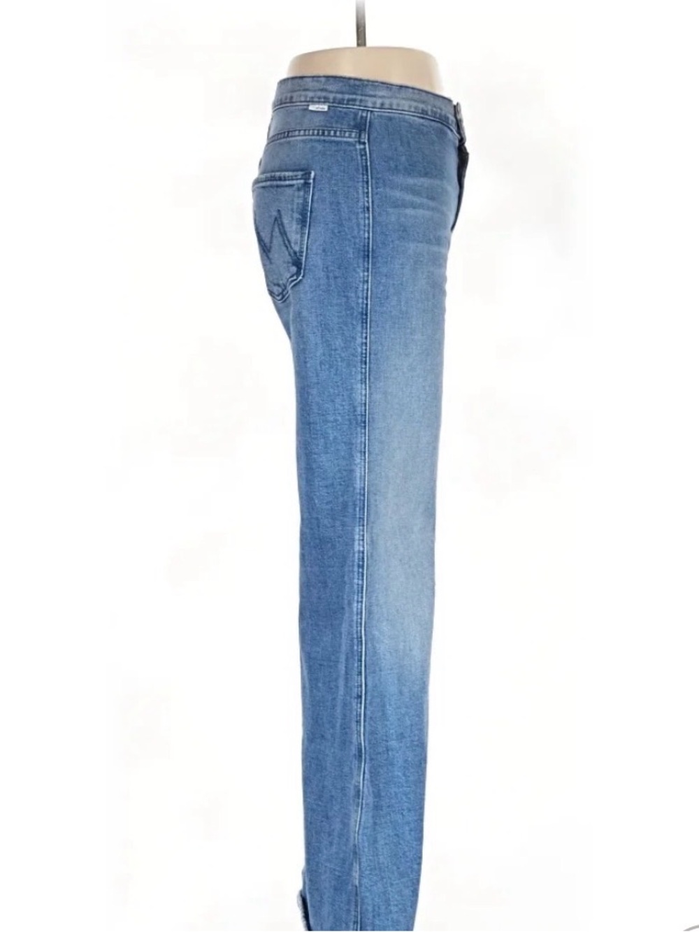 MOTHER Light Blue Wide Leg Flare Jeans - Picture 4 of 4